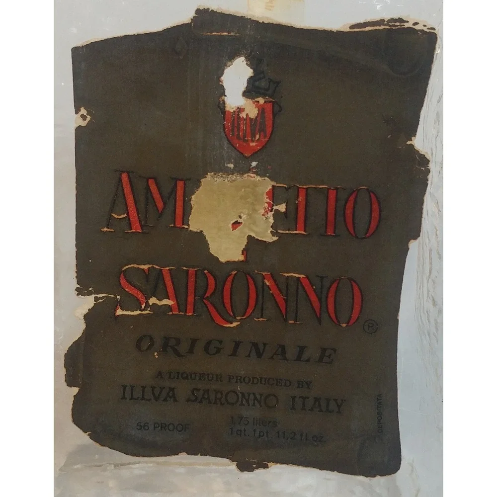 RARE Vintage Amaretto di Saronno 1.75L Empty Bottle Italy Washed No Cap